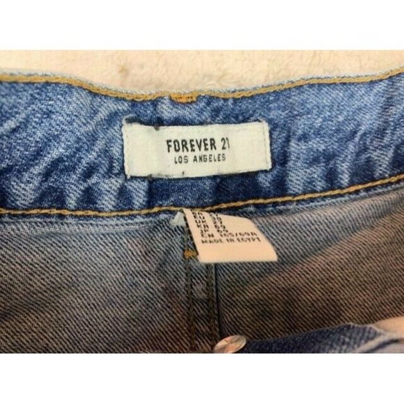 Forever 21 Size 27 Womens Denim Jeans Skirt Button Fly Cotton Light Wash… - Picture 2 of 3